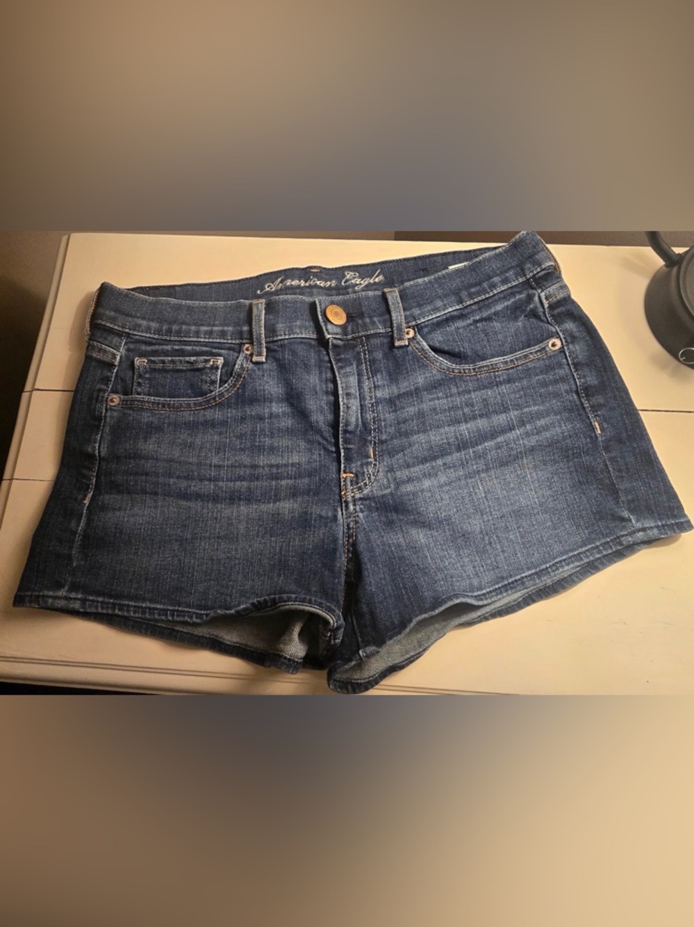 American Eagle Outfitters Stretch Denim Jean Shorts Blue Women's Size 8